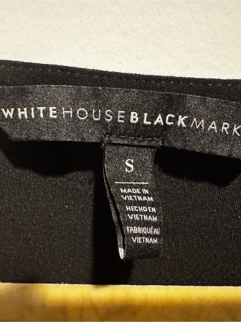 White House Black Market Black V‑Neck Smocked-Waist Dress - Picture 5 of 5